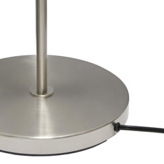 Brushed Nickel Drum Shade Floor Lamp - Black