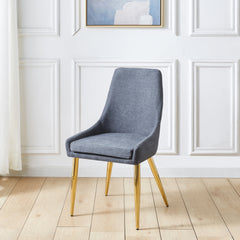 Dining Chairs Upholstered Armless Accent Chairs (Set of 2) - Grey