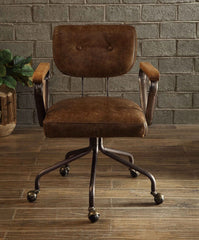 Vintage Office Chair, Top Grain Leather - Whiskey Brown
