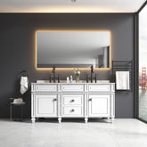 84x 36Inch LED Mirror Bathroom with Back Light, Anti-Fog Memory Large
