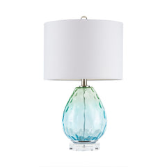 Blue Ombre Glass Table Lamp