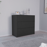 Austin Three Drawer Dresser, Pull Out Mechanism - Black