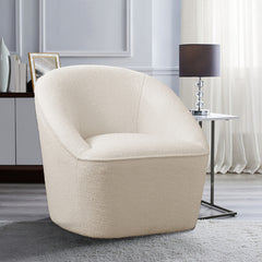 Cozy Boucle Swivel Chair