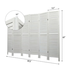 l Screen Folding Louvered Room Divider