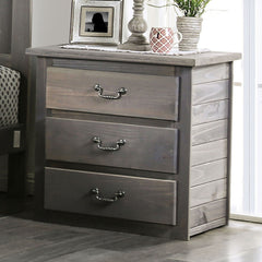 Nightstand Rustic American Pine Wood - Gray