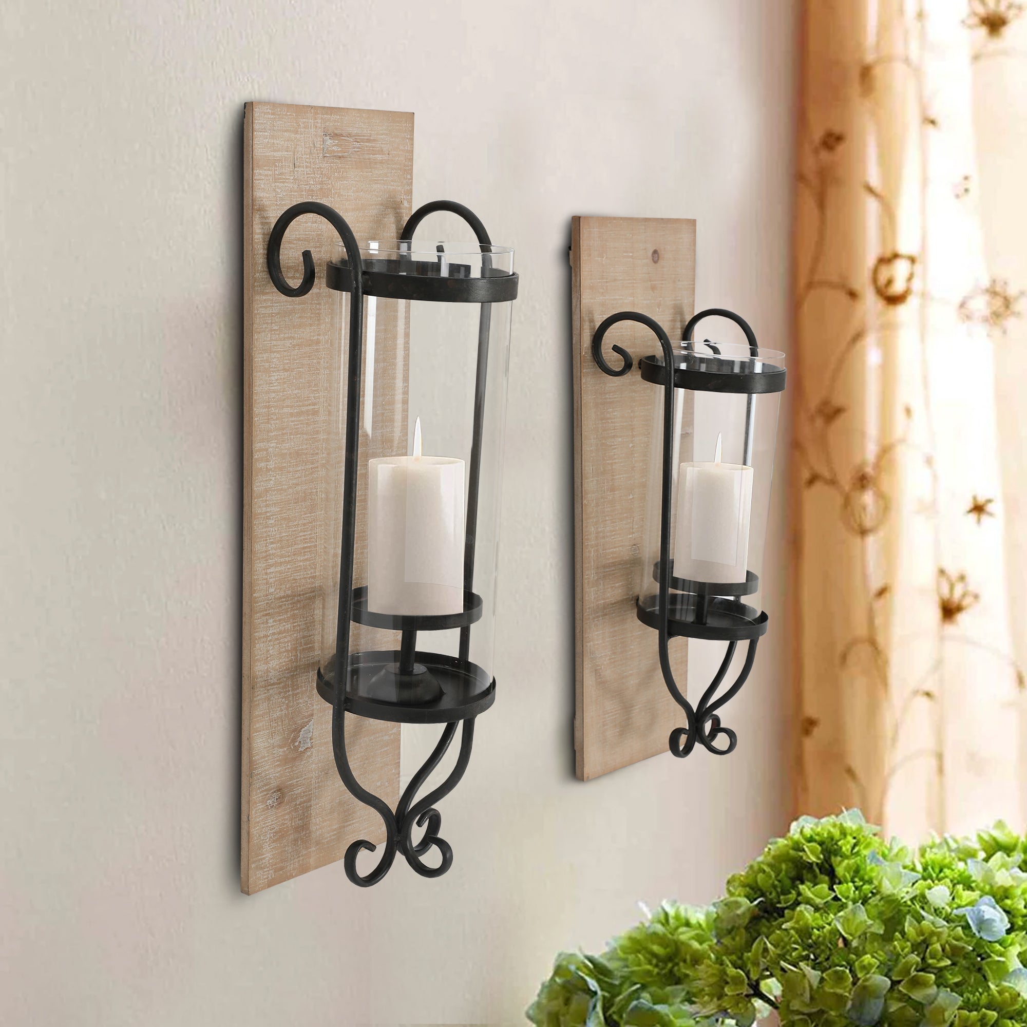 Wall Wood Candle Holder