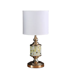 23" Rose Gold Bohemian Glass Mosaic Modern Table Lamp