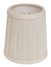 Slant Hardback Chandelier Lampshade with Flame Clip - White (Set of 6)