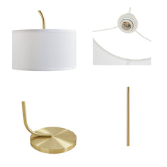 Arched Metal Floor Lamp - Gold