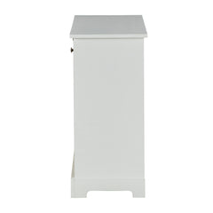 Drawer Accent Chest with Removable Woven Baskets - White