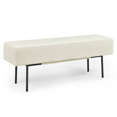 Contemporary Velvet Upholstered Bench