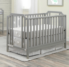 Light Gray 3-in-1 Convertible Island Crib