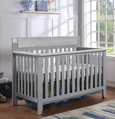 Gray/Weathered Granite 4-in-1 Convertible Crib