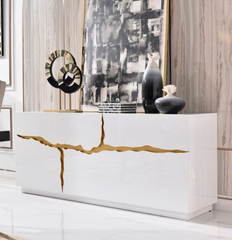 Modern Luxury White & Gold Buffet