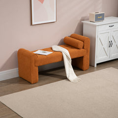 Modern Ottoman Bench - Orange