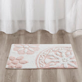 Medallion Cotton Tufted Bath Rug - Pink