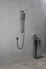 Shower System 10Inch Square Bathroom Luxury Rain Mixer Shower Combo Set Pressure Balanced Shower System with Shower Head, Hand Shower, Slide Bar, Shower Arm, Hose, and Valve Trim