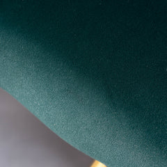 Modern Velvet Fabric Material Adjustable Height 360 revolving with Gold Metal Legs - Dark Green