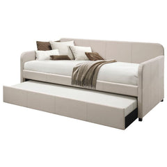 Daybed & Trundle (Twin Size) in Fog Fabric - Beige