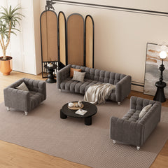 Modern 3-piece Sofa Set - Grey