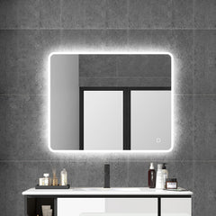 MAICOSY 36"x28" Large Rectangular Vanity LED Bathroom Mirrors Wall Touch Anti-Fog