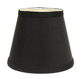 Slant Empire Hardback Lampshade with Uno Fitter - Black (with white lining)