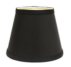 Slant Empire Hardback Lampshade with Uno Fitter - Black (with white lining)