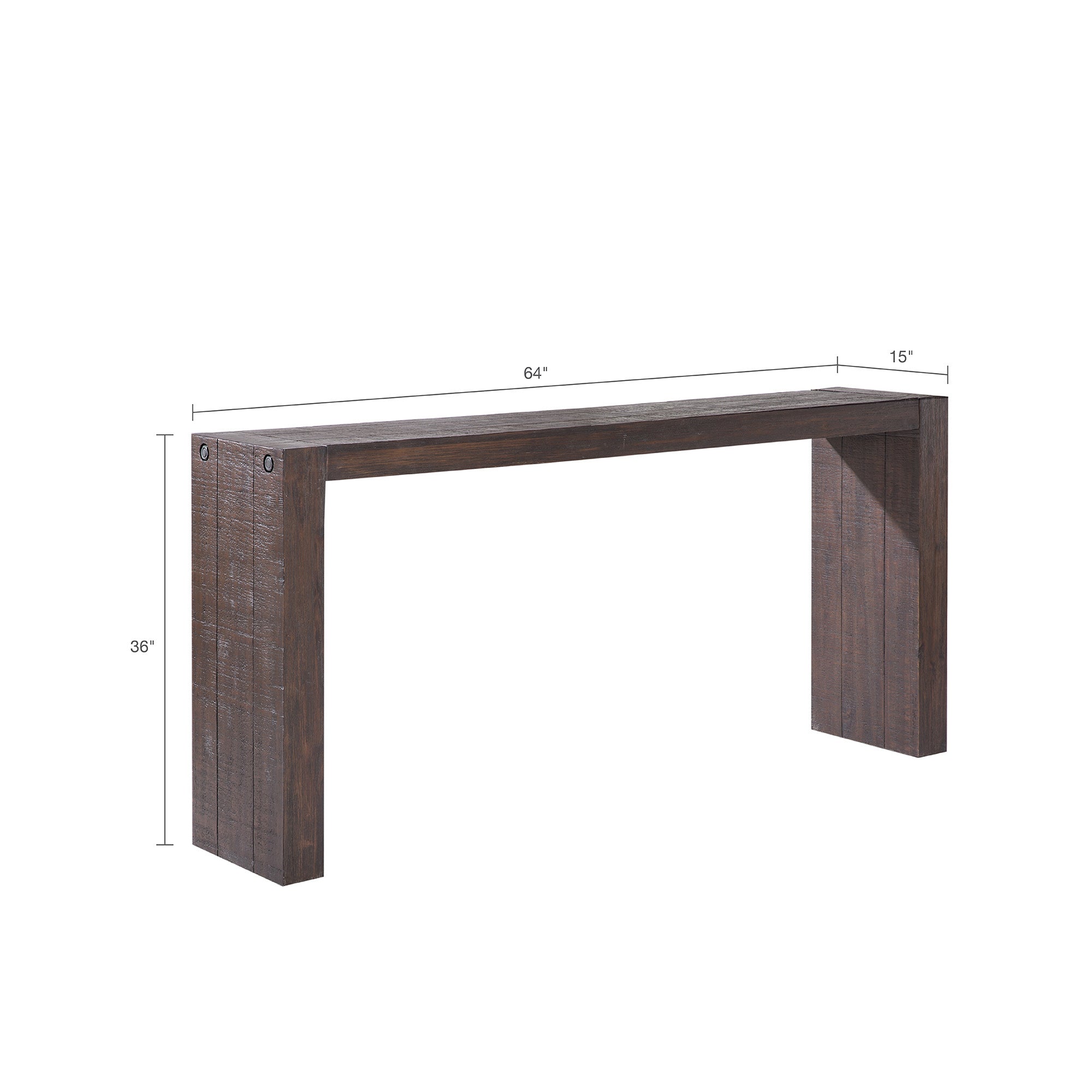 Brown U Console Table