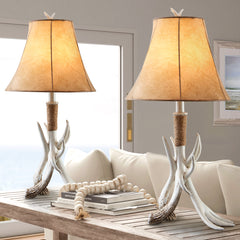 Faux Sheepskin Lampshade Table Lamp