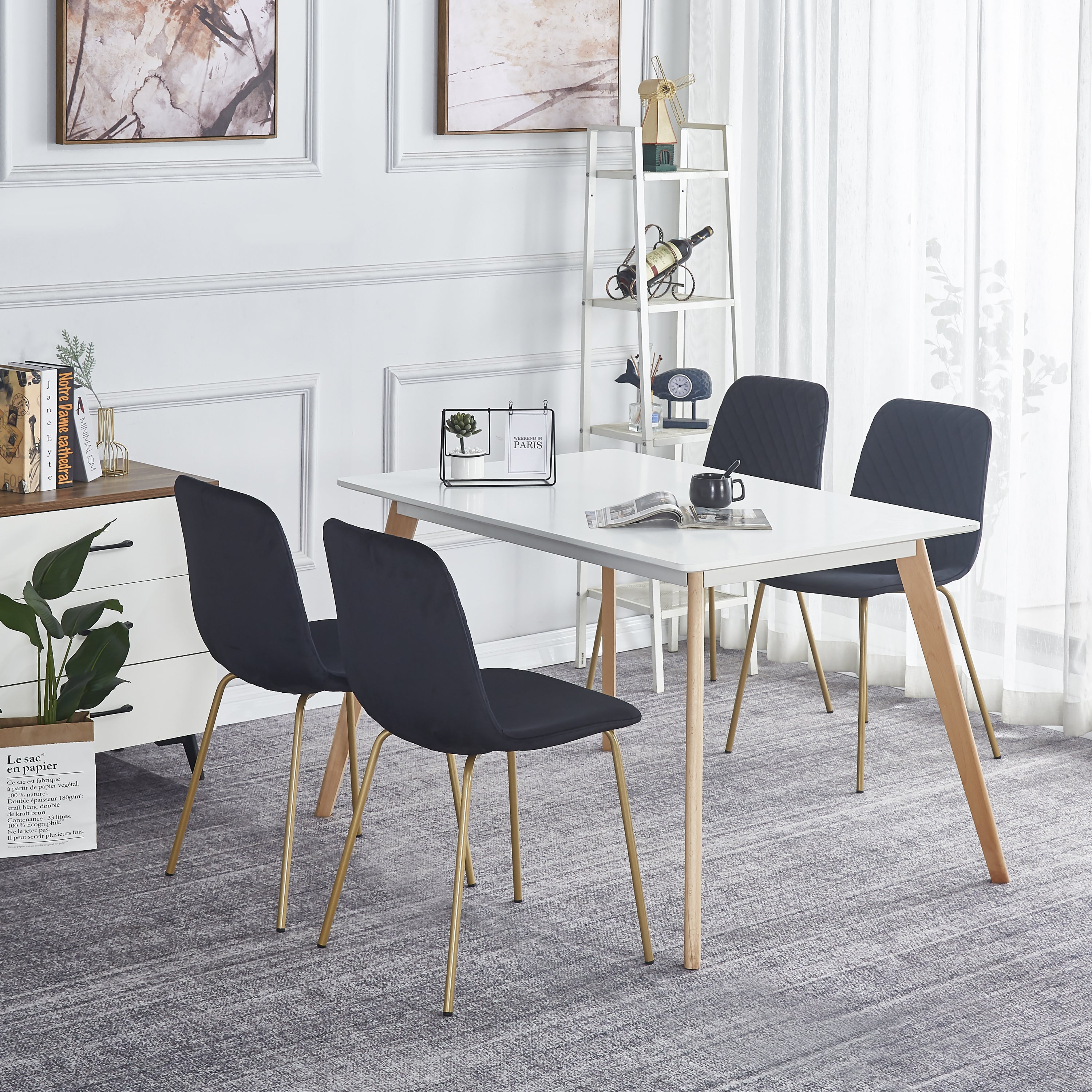Black Dining Chairs for 4