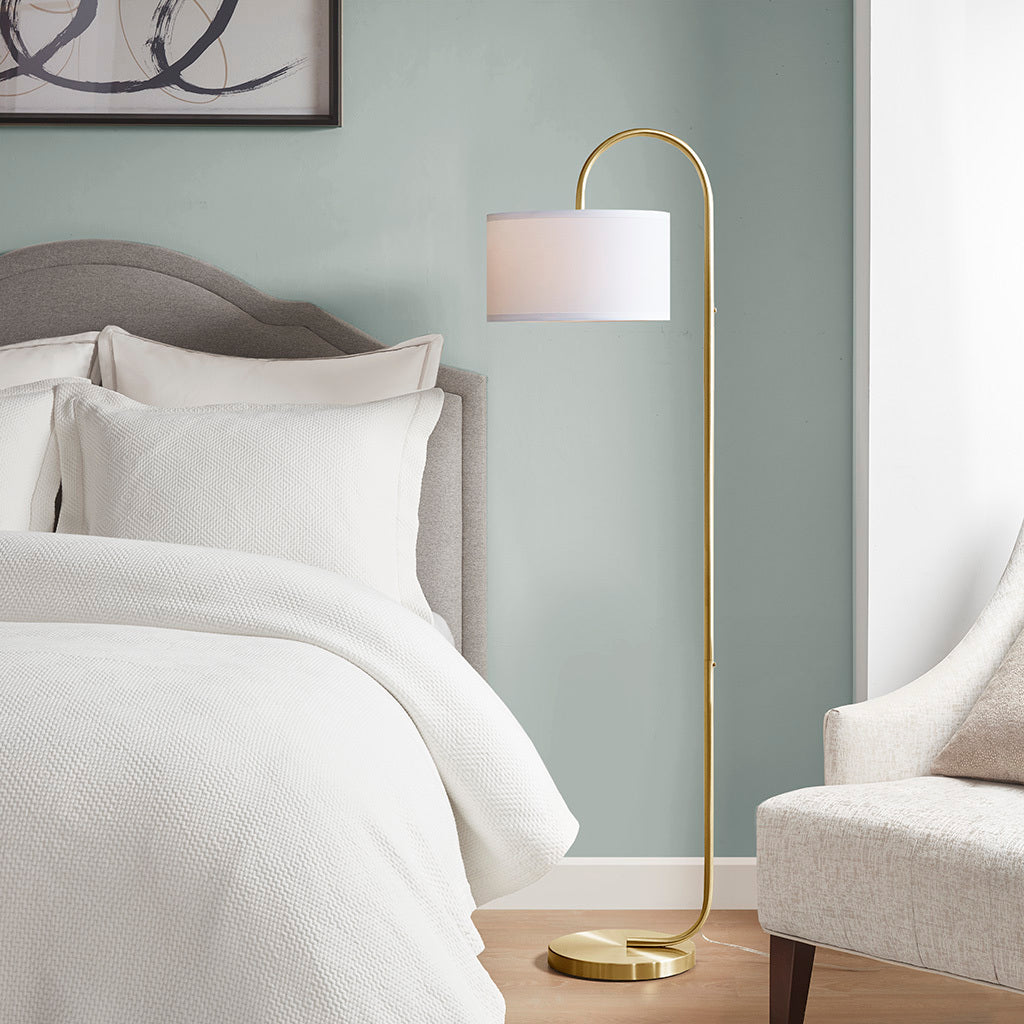 Arched Metal Floor Lamp - Gold