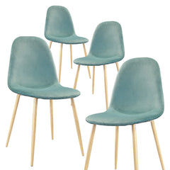 Mid Century Modern Side Dining Chairs (Set of 4) - Light Green