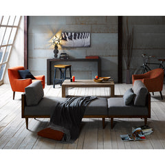 Brown U Console Table