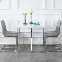 Spoon shape Modern Style Dining Chairs (Set of 4) - Dark Grey