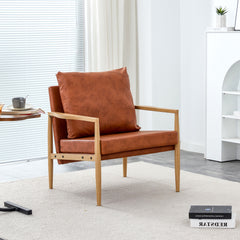 Mid Century Modern Accent Arm Chair - Brown