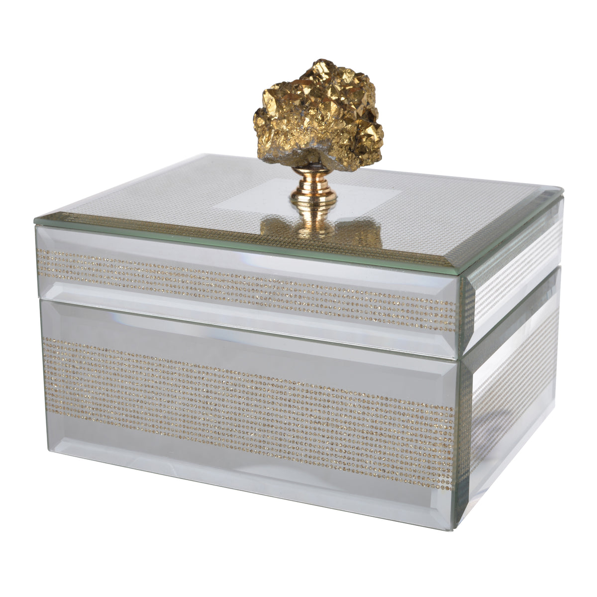 Sullivan Striped Decorative Box, 6"x 5"x 5.5" Storage Boxes With Lid