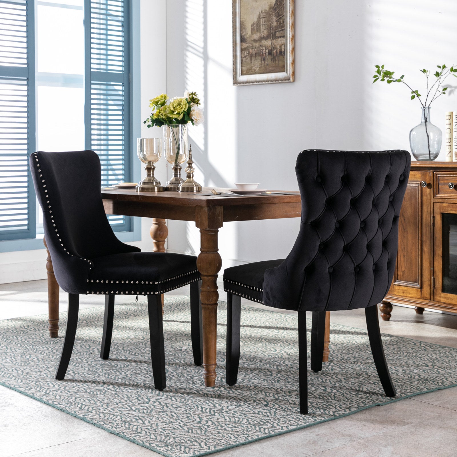 Black Velvet Dining Chairs