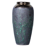 Artisanal Vintage Smoke Ceramic Vase 7"D x 14"H