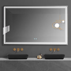 60x36 LED Mirror for Bathroom Adjustable 3 Color, Dimmable Vanity Mirror with Lights, Anti-Fog, Touch Control Wall Mounted Bathroom Mirror - Vertical
