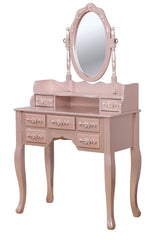 Rose Gold Princess Vanity w/ Stool