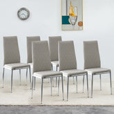 6-piece Set Chairs - Light Grey chairs