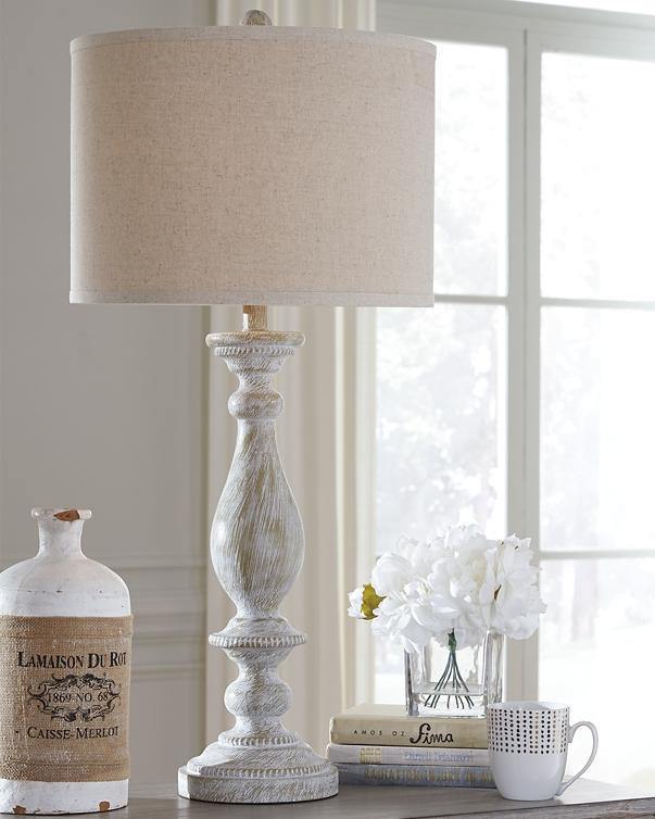 Whitewash Table Lamp