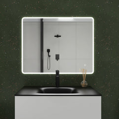 MAICOSY 36"x28" Large Rectangular Vanity LED Bathroom Mirrors Wall Touch Anti-Fog