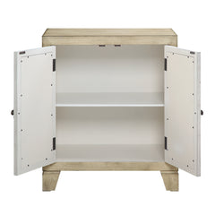 Cabinet Table with Storage - Antique White Finish