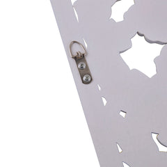 Botanical Panel Distressed Carved Wood 2-piece Wall Decor Set - White