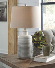 White Metal Table Lamp