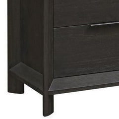 68 Inch 6 Drawer Wooden Dresser with Metal Pulls - Gray