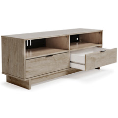 Contemporary Engineered Wood TV Stand - Natural