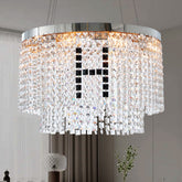 Modern Crystal Chandelier Round Crystal Lamp Luxury Home Decor Light Fixture
