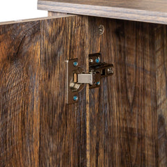 Espresso Cabinet with 4 Doors and 4 open shelves